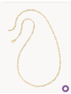 Kendra Scott Large Gold Paperclip Chain Necklace 22”